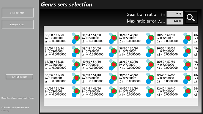 Dobór kół zębatych przekładni 